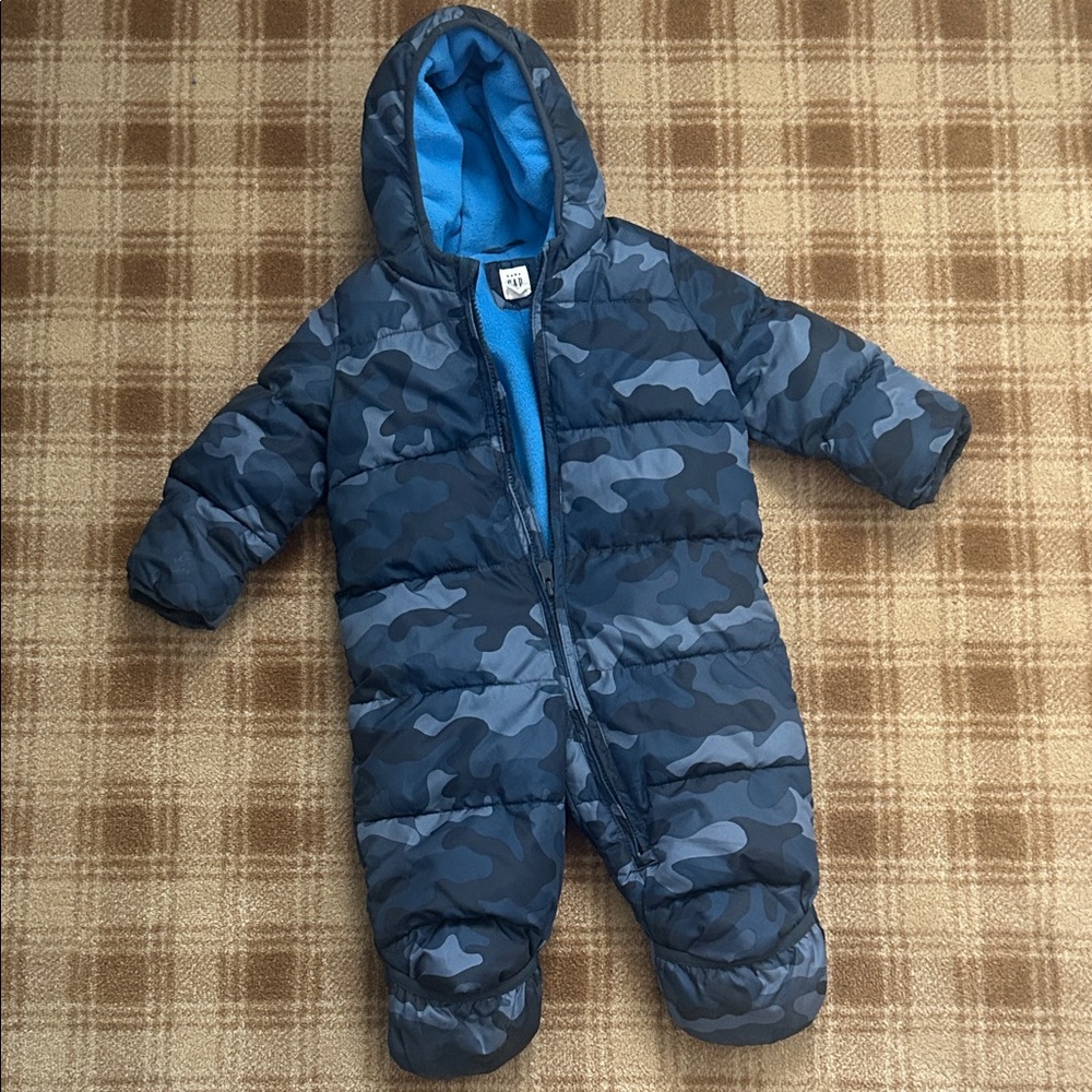 GAP Blue and Gray Camouflage Kids Footie
